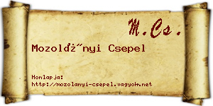 Mozolányi Csepel névjegykártya